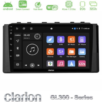Clarion GL300 Series 4Core Android ClarionOS 2+32GB Subaru BRZ / Toyota GR86 2022-> Navigation Multimedia Tablet 9