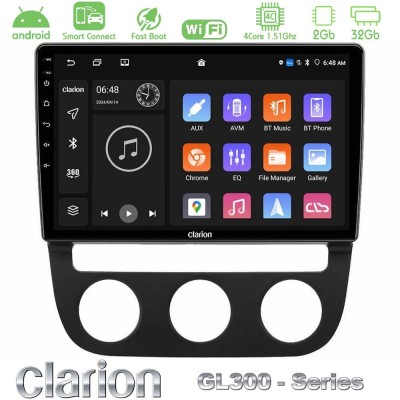 Clarion GL300 Series 4Core Android ClarionOS 2+32GB VW Jetta Navigation Multimedia Tablet 10