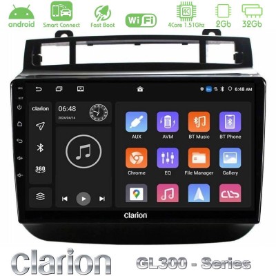 Clarion GL300 Series 4Core Android ClarionOS 2+32GB VW Touareg 2011-2018 Navigation Multimedia Tablet 9