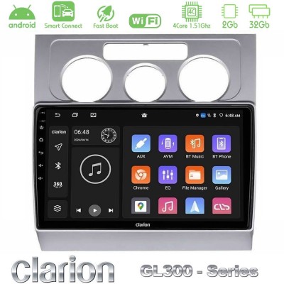 Clarion GL300 Series 4Core Android ClarionOS 2+32GB VW Touran 2003-2011 Navigation Multimedia Tablet 10