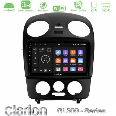 Clarion GL300 Series 4Core Android ClarionOS 2+32GB VW Beetle Navigation Multimedia Tablet 9