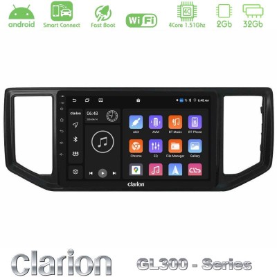 Clarion GL300 Series 4Core Android ClarionOS 2+32GB VW Amarok 2017-2022 Navigation Multimedia Tablet 9