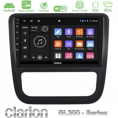 Clarion GL300 Series 4Core Android ClarionOS 2+32GB VW Scirocco 2008-2014 Navigation Multimedia Tablet 9