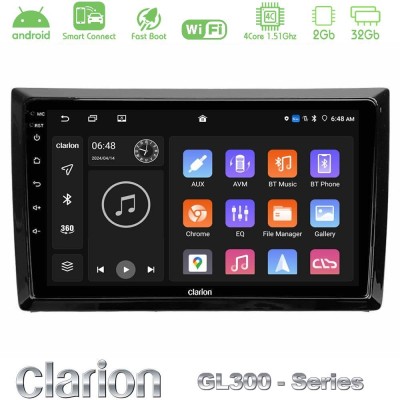 Clarion GL300 Series 4Core Android ClarionOS 2+32GB VW Beetle Navigation Multimedia Tablet 9