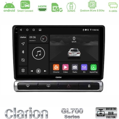 Clarion GL700 QUALCOMM Series 8Core Android ClarionOS 4+64GB Citroen C3 2016-> Navigation Multimedia Tablet 9