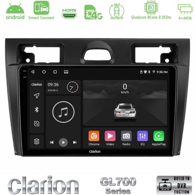 Clarion GL700 QUALCOMM Series 8Core Android ClarionOS 4+64GB Ford Fiesta/Fusion Navigation Multimedia Tablet 9