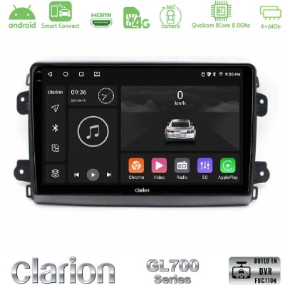 Clarion GL700 QUALCOMM Series 8Core Android ClarionOS 4+64GB Citroen/Fiat/Opel Navigation Multimedia Tablet 9