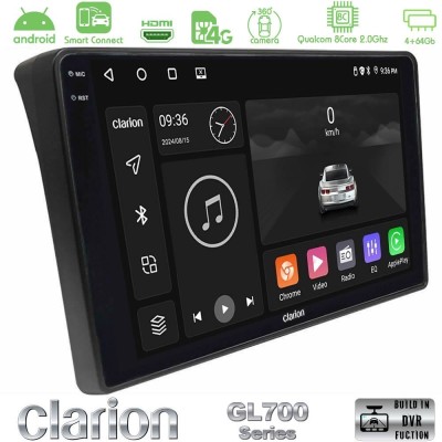 Clarion GL700 QUALCOMM Series 8Core Android ClarionOS 4+64GB Fiat Ducato/Citroen Jumper/Peugeot Boxer Navigation Multimedia Tablet 9