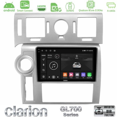 Clarion GL700 QUALCOMM Series 8Core Android ClarionOS 4+64GB Hummer H2 2008-2009 Navigation Multimedia Tablet 9