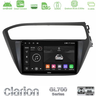 Clarion GL700 QUALCOMM Series 8Core Android ClarionOS 4+64GB Hyundai i20 2018-2020 RHD Navigation Multimedia Tablet 9