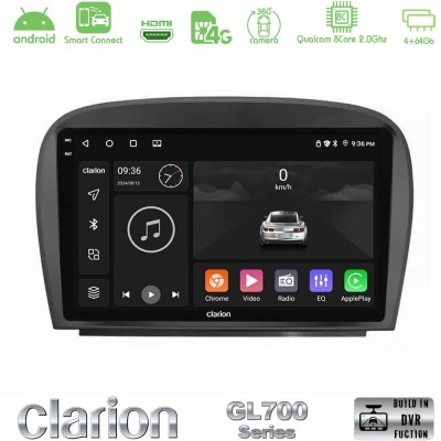 Clarion GL700 QUALCOMM Series 8Core Android ClarionOS 4+64GB Mercedes SL Class 2005-2011 Navigation Multimedia Tablet 9