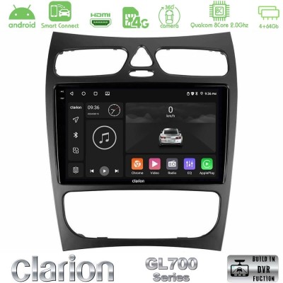 Clarion GL700 QUALCOMM Series 8Core Android ClarionOS 4+64GB Mercedes CLK Class W209 2000-2004 Navigation Multimedia Tablet 9