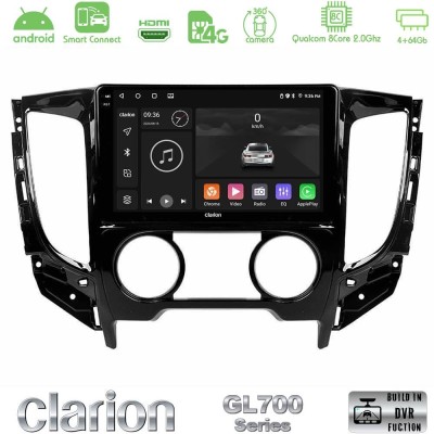 Clarion GL700 QUALCOMM Series 8Core Android ClarionOS 4+64GB Mitsubishi L200 2016-> & Fiat Fullback (Manual A/C) Navigation Multimedia Tablet 9