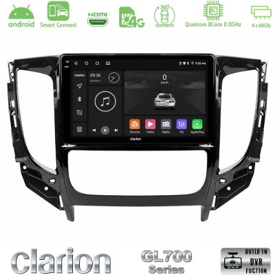 Clarion GL700 QUALCOMM Series 8Core Android ClarionOS 4+64GB Mitsubishi L200 2016-> & Fiat Fullback (Auto A/C) Navigation Multimedia Tablet 9