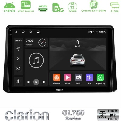 Clarion GL700 QUALCOMM Series 8Core Android ClarionOS 4+64GB Mitsubishi Eclipse Cross 2018-2023 Navigation Multimedia Tablet 9