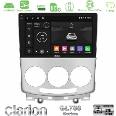 Clarion GL700 QUALCOMM Series Mazda 5 2004-2010 8Core Android ClarionOS 4+64GB Navigation Multimedia Tablet 9