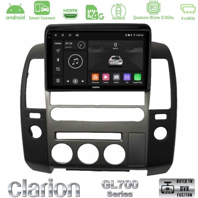 Clarion GL700 QUALCOMM Series 8Core Android ClarionOS 4+64GB  Nissan Navara D40 2006-2012 (με εργ.οθόνη) Navigation Multimedia Tablet 9