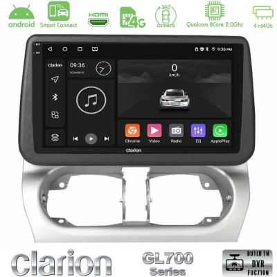 Clarion GL700 QUALCOMM Series Opel Corsa C/Combo C 8Core Android ClarionOS 4+64GB Navigation Multimedia Tablet 9
