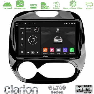 Clarion GL700 QUALCOMM Series 8Core Android ClarionOS 4+64GB Renault Captur 2013-2019 (Auto AC) Navigation Multimedia Tablet 9