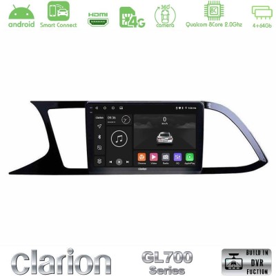 Clarion GL700 QUALCOMM Series 8Core Android ClarionOS 4+64GB Seat Leon 2013 – 2019 Navigation Multimedia Tablet 9