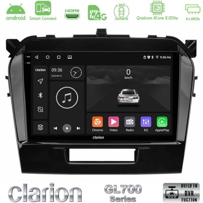 Clarion GL700 QUALCOMM Series 8Core Android ClarionOS 4+64GB Suzuki Vitara 2015-2024 Navigation Multimedia Tablet 9
