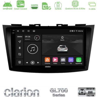 Clarion GL700 QUALCOMM Series 8Core Android ClarionOS 4+64GB Suzuki Swift 2011-2016 Navigation Multimedia Tablet 9