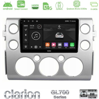 Clarion GL700 QUALCOMM Series 8Core Android ClarionOS 4+64GB Toyota FJ 2007-2014 Navigation Multimedia Tablet 9