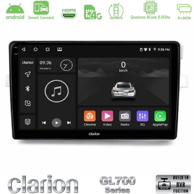 Clarion GL700 QUALCOMM Series 8Core Android ClarionOS 4+64GB Toyota Verso 2009-2018 Navigation Multimedia Tablet 9