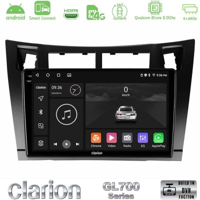 Clarion GL700 QUALCOMM Series 8Core Android ClarionOS 4+64GB Toyota Yaris Navigation Multimedia Tablet 9