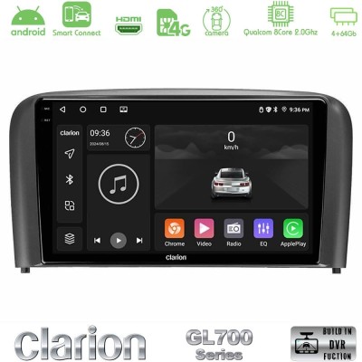 Clarion GL700 QUALCOMM Series 8Core Android ClarionOS 4+64GB Volvo S80 1998-2006 Navigation Multimedia Tablet 9