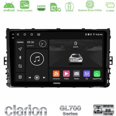 Clarion GL700 QUALCOMM Series 8Core Android ClarionOS 4+64GB VW MQB 2017-> Navigation Multimedia Tablet 9