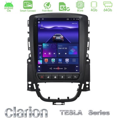 Clarion GL300 Tesla Series Android OS 8Core 4+64GB Opel Astra J 2010-2014 Navigation Multimedia Tablet 9.7