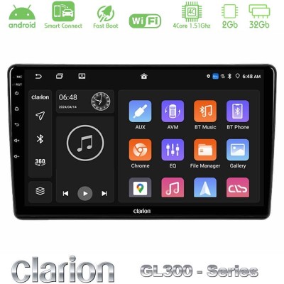 Clarion GL300 Series 4Core Android ClarionOS 2+32GB Alfa Romeo 159/Brera/Spider Navigation Multimedia Tablet 9