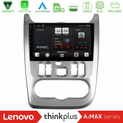 Lenovo Thinkplus A2MAX Series 8Core Android15 4+64GB  Dacia Duster/Sandero/Logan Navigation Multimedia Tablet 9