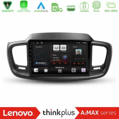 Lenovo Thinkplus A2MAX Series 8Core Android15 4+64GB  Kia Sorento 2018-2021 Navigation Multimedia Tablet 9