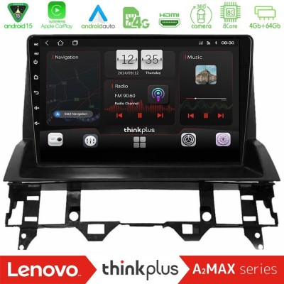 Lenovo Thinkplus A2MAX Series 8Core Android15 4+64GB  Mazda6 2002-2006 Navigation Multimedia Tablet 9