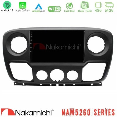 Nakamichi NAM5260 Series 4Core Android13 4+64GB Renault/Nissan/Opel Navigation Multimedia Tablet 10