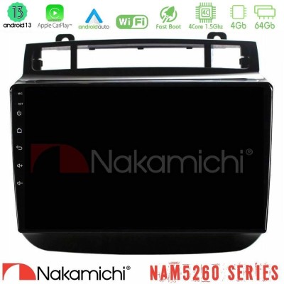 Nakamichi NAM5260 Series 4Core Android13 4+64GB VW Touareg 2011-2018 Navigation Multimedia Tablet 9