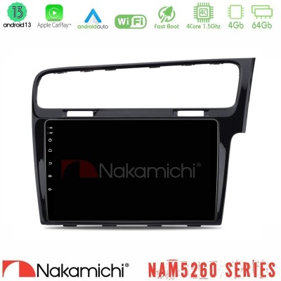 Nakamichi NAM5260 Series 4Core Android13 4+64GB VW GOLF 7 RHD Navigation Multimedia Tablet 10