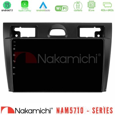 Nakamichi NAM5710 Series 8Core Android13 4+64GB  Ford Fiesta/Fusion Navigation Multimedia Tablet 9