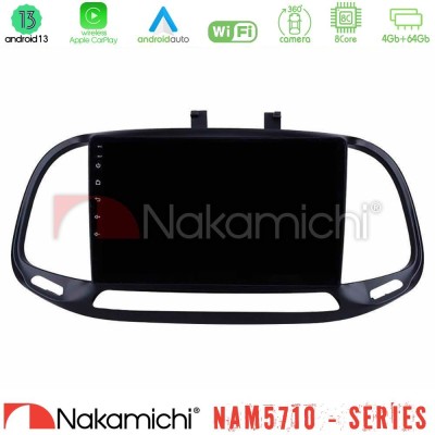 Nakamichi NAM5710 Series 8Core Android13 4+64GB  Fiat Doblo 2015-2022 Navigation Multimedia Tablet 9