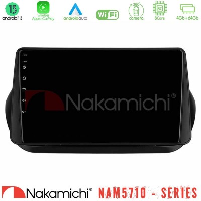 Nakamichi NAM5710 Series 8Core Android13 4+64GB  Fiat Fiorino/Citroen Nemo/Peugeot Bipper Navigation Multimedia Tablet 10