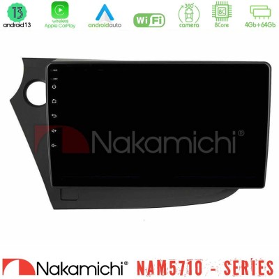 Nakamichi NAM5710 Series 8Core Android13 4+64GB  Honda Insight 2009-2015 Navigation Multimedia Tablet 9