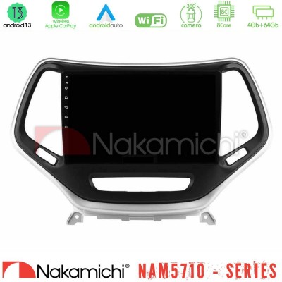 Nakamichi NAM5710 Series 8Core Android13 4+64GB  Jeep Cherokee 2014-2019 Navigation Multimedia Tablet 9