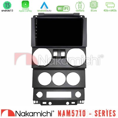 Nakamichi NAM5710 Series 8Core Android13 4+64GB  Jeep Wrangler 2Door 2008-2010 Navigation Multimedia Tablet 9