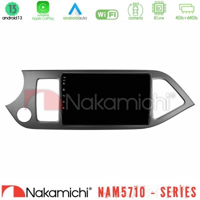 Nakamichi NAM5710 Series 8Core Android13 4+64GB  Kia Picanto Navigation Multimedia Tablet 9