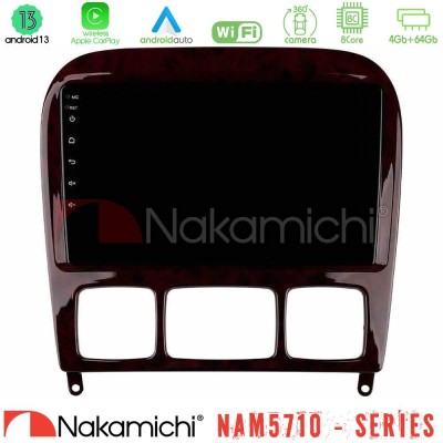 Nakamichi NAM5710 Series 8Core Android13 4+64GB  Mercedes S Class 1999-2004 (W220) Navigation Multimedia Tablet 9
