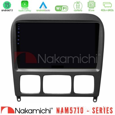 Nakamichi NAM5710 Series 8Core Android13 4+64GB  Mercedes S Class 1999-2004 (W220) Navigation Multimedia Tablet 9