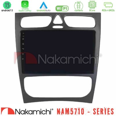 Nakamichi NAM5710 Series 8Core Android13 4+64GB  Mercedes C Class (W203) Navigation Multimedia Tablet 9
