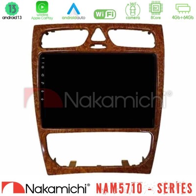 Nakamichi NAM5710 Series 8Core Android13 4+64GB  Mercedes C Class (W203) Navigation Multimedia Tablet 9